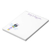 かわいいお洒落トンボ漫画イラストレーション ノートパッド (回転)