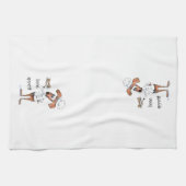 かわいいお洒落ドッグシェフ キッチンタオル (横)