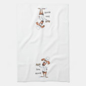 かわいいお洒落ドッグシェフ キッチンタオル (縦)