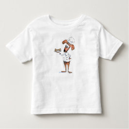 かわいいお洒落ドッグシェフ トドラーTシャツ