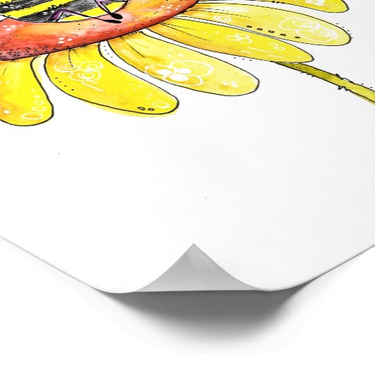 かわいいお洒落ハチの花|過去記事 ポスター (角)