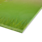 かわいいお洒落ハッピーイースター2羽のウサギ カッティングボード (角)