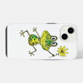 かわいいお洒落ハッピーカエル iPhoneケース (裏面横)