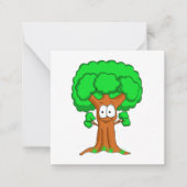 かわいいお洒落ハッピーグリーン ノートカード (正面)