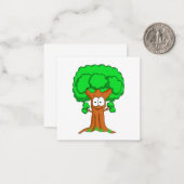 かわいいお洒落ハッピーグリーン ノートカード (正面/裏面インサイチュ)