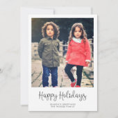 かわいいお洒落ハッピーホリデー写真 シーズンカード (正面)