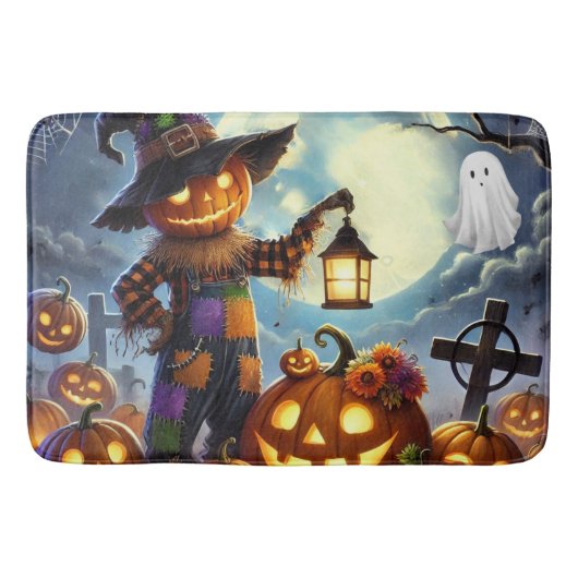 かわいいお洒落ハロウィーンのカカボチャ バスマット (正面)