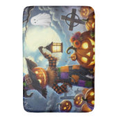 かわいいお洒落ハロウィーンのカカボチャ バスマット (正面縦)