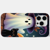 かわいいお洒落ハロウィーンカボチャ、猫、幽霊 Case-Mate iPhoneケース (裏面 (横))