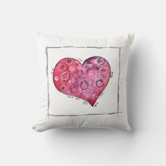 かわいいお洒落ハート クッション (正面)