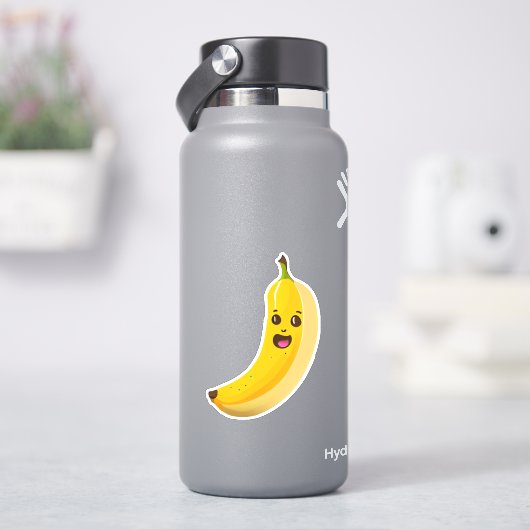 かわいいお洒落バナナ漫画のステッカー シール (HydroFlask)