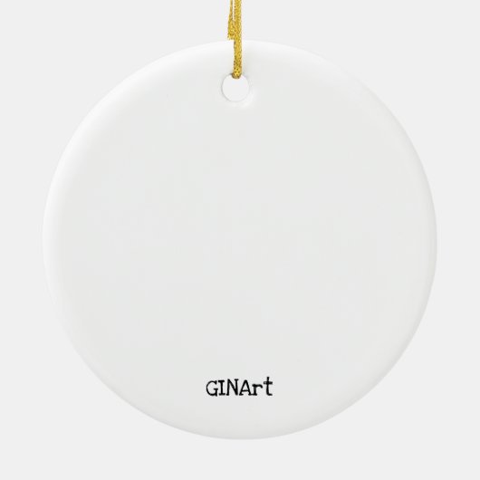 かわいいお洒落ビーチサンダル セラミックオーナメント (裏面)