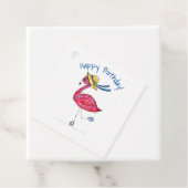 かわいいお洒落ピンクのフラミンゴがスケート場 フェイバータグ (インサイチュ)