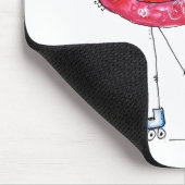 かわいいお洒落ピンクのフラミンゴがスケート場 マウスパッド (コーナー)