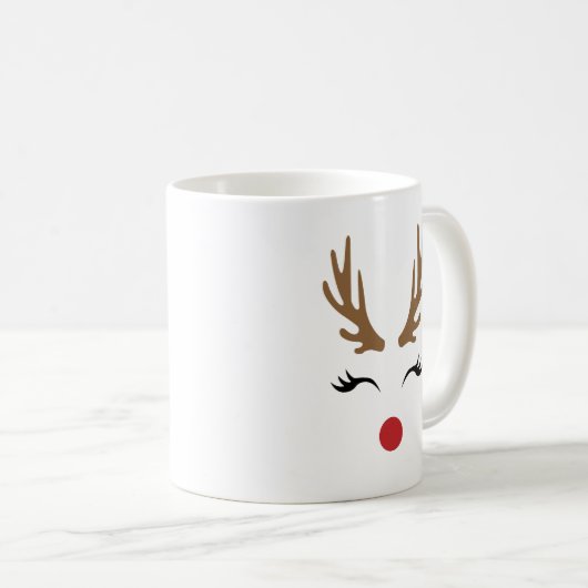 かわいいお洒落フェスティバルクリスマストナカイ コーヒーマグカップ (正面右)