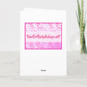 かわいいお洒落フォークアートキャッツ誕生日 カード (裏面)