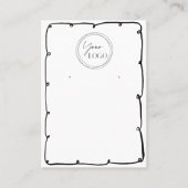 かわいいお洒落フレーム追加ビジネスロゴQRコード 名刺 (正面)