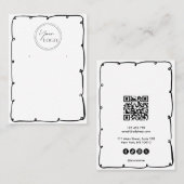 かわいいお洒落フレーム追加ビジネスロゴQRコード 名刺 (正面/裏面)