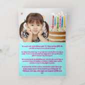 かわいいお洒落フローラタコ写真子供の誕生日 箔グリーティングカード (内側レイダウン)