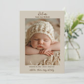 かわいいお洒落フローラフラワースイートベビーガール誕生 案内状 (スタンド正面)