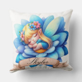 かわいいお洒落フローラ甘い夢の眠る妖精 クッション (裏面)