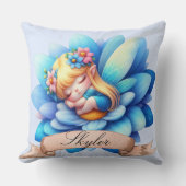 かわいいお洒落フローラ甘い夢の眠る妖精 クッション (正面)