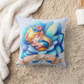 かわいいお洒落フローラ甘い夢の眠る妖精 クッション (ブランケット)