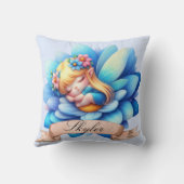 かわいいお洒落フローラ甘い夢の眠る妖精 クッション (裏面)