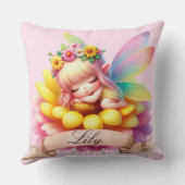 かわいいお洒落フローラ甘い夢の眠る妖精 クッション (裏面)