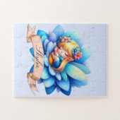 かわいいお洒落フローラ甘い夢の眠る妖精 ジグソーパズル (横)