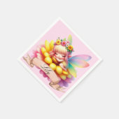 かわいいお洒落フローラ甘い夢の眠る妖精 スタンダードカクテルナプキン (角)