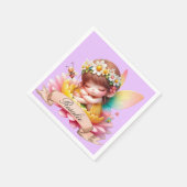 かわいいお洒落フローラ甘い夢の眠る妖精 スタンダードカクテルナプキン (角)