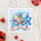 かわいいお洒落フローラ甘い夢の眠る妖精 スタンダードランチョンナプキン (インサイチュ)