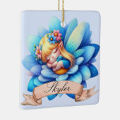 かわいいお洒落フローラ甘い夢の眠る妖精 セラミックオーナメント (右)