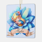 かわいいお洒落フローラ甘い夢の眠る妖精 セラミックオーナメント (左)