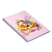 かわいいお洒落フローラ甘い夢の眠る妖精 ノートブック (右側)