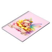 かわいいお洒落フローラ甘い夢の眠る妖精 ノートブック (左側)