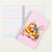 かわいいお洒落フローラ甘い夢の眠る妖精 ノートブック (内側)