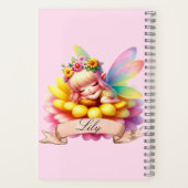 かわいいお洒落フローラ甘い夢の眠る妖精 ノートブック (裏面)