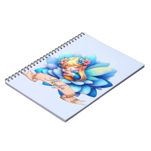 かわいいお洒落フローラ甘い夢の眠る妖精 ノートブック (左側)