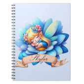 かわいいお洒落フローラ甘い夢の眠る妖精 ノートブック (正面)