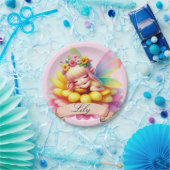 かわいいお洒落フローラ甘い夢の眠る妖精 ペーパープレート (パーティー)