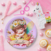 かわいいお洒落フローラ甘い夢の眠る妖精 ペーパープレート (パーティー)