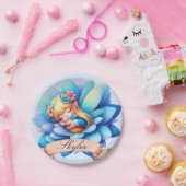 かわいいお洒落フローラ甘い夢の眠る妖精 ペーパープレート (パーティー)