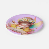 かわいいお洒落フローラ甘い夢の眠る妖精 ペーパープレート (アングル)