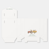 かわいいお洒落ヘッジホッグファームトラクターベビーシャワー フェイバーボックス (見開き)