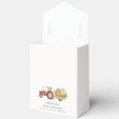 かわいいお洒落ヘッジホッグファームトラクターベビーシャワー フェイバーボックス (見開き)