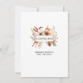 かわいいお洒落ベビーブーが赤ちゃんシャワーを醸造 招待状 (裏面)