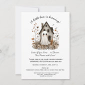 かわいいお洒落ベビーブーが赤ちゃんシャワーを醸造 招待状 (正面)