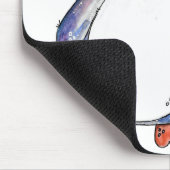 かわいいお洒落ペンギンと棒つきキャンデー マウスパッド (コーナー)